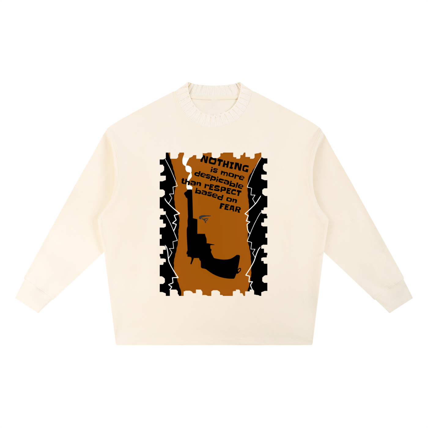 Knitted Round Neck Oversize Sweatshirt