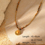 Fashionable All-match Stainless Steel Gold-plated Necklace