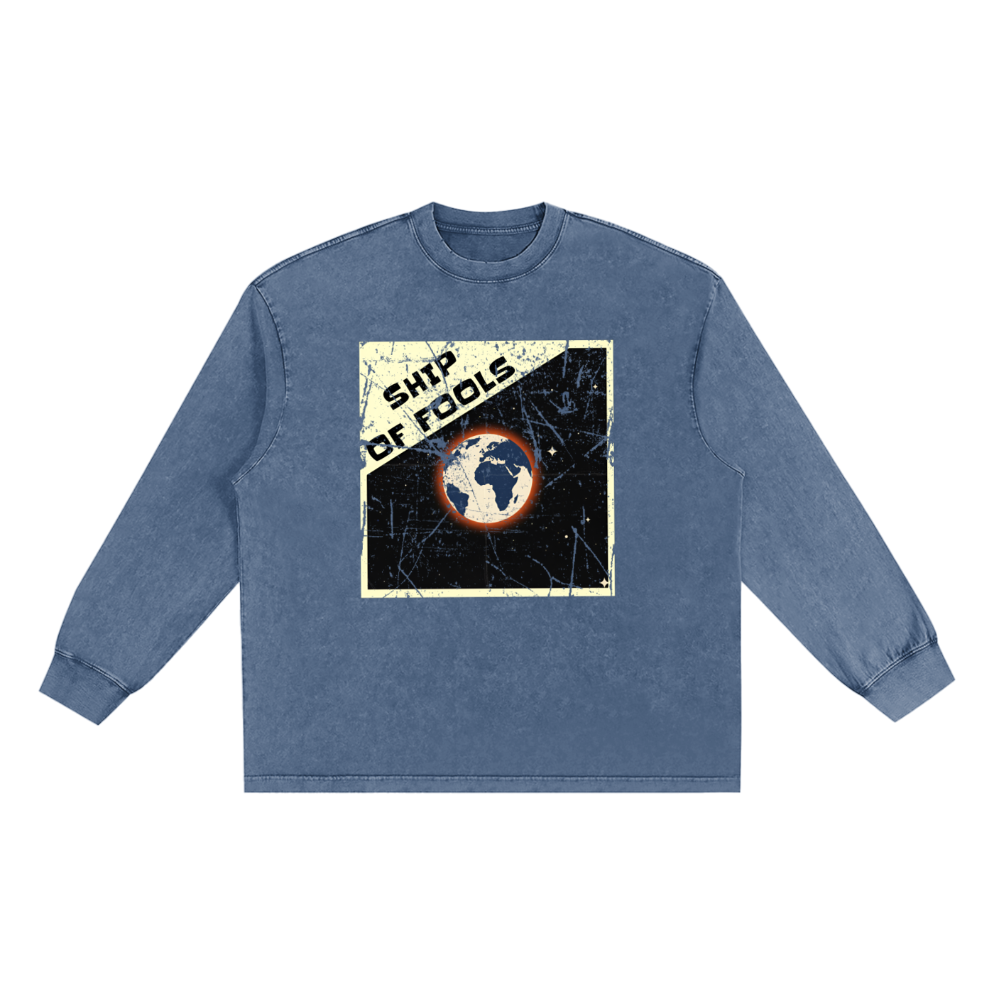 Snow Washed Frayed Edge T-Shirt