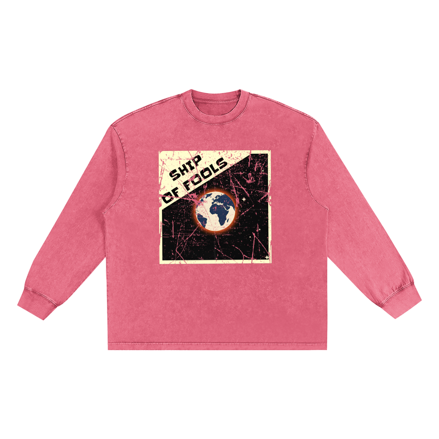 Snow Washed Frayed Edge T-Shirt