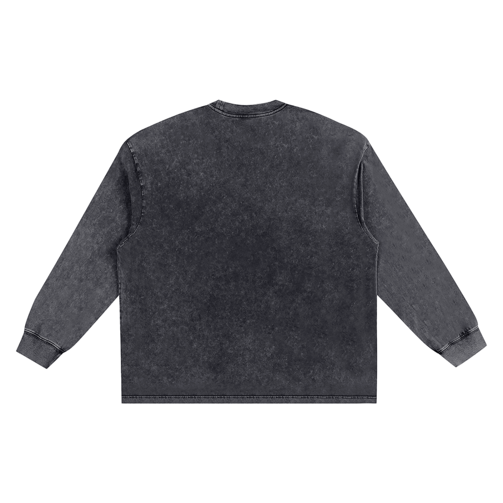 Snow Washed Frayed Edge longsleeve T-Shirt