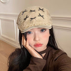 Bow Advance Hats Casual Face Peaked Cap Beret