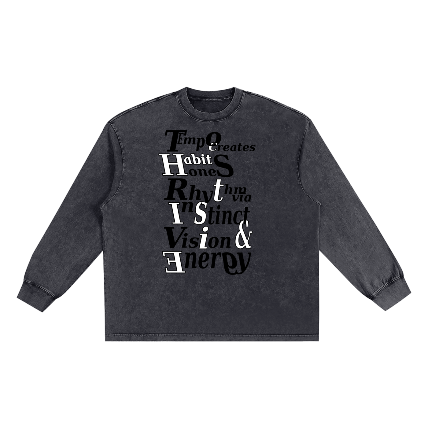 Snow Washed Frayed Edge longsleeve T-Shirt