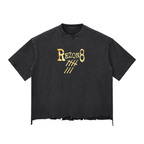 Snow Wash Raw-Hem Boxy unisex T-shirt