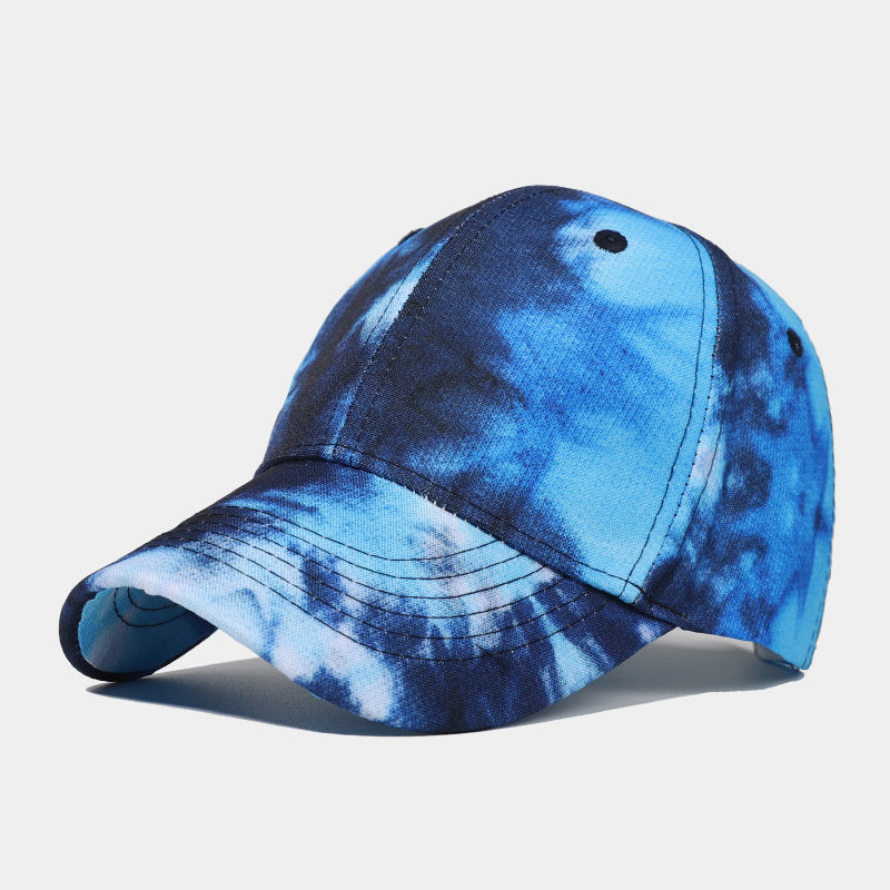 New Tie-dye Baseball Cap Men's And Women's Sun-shield Hats Wild Graffiti Hat