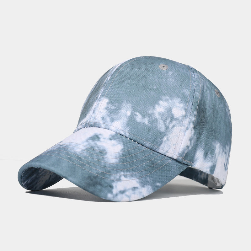New Tie-dye Baseball Cap Men's And Women's Sun-shield Hats Wild Graffiti Hat