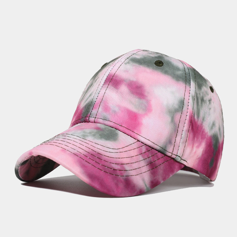 New Tie-dye Baseball Cap Men's And Women's Sun-shield Hats Wild Graffiti Hat