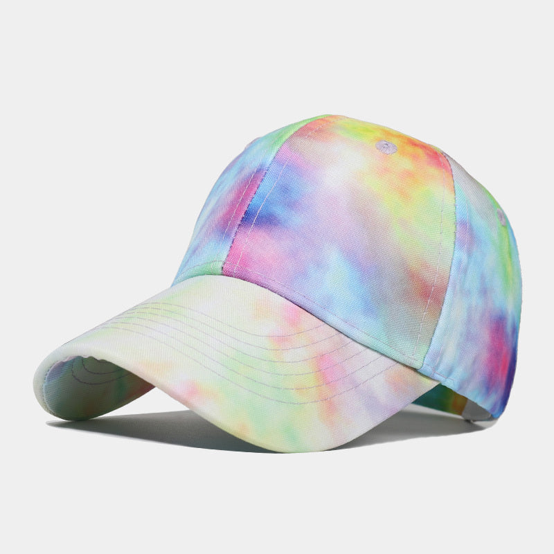 New Tie-dye Baseball Cap Men's And Women's Sun-shield Hats Wild Graffiti Hat