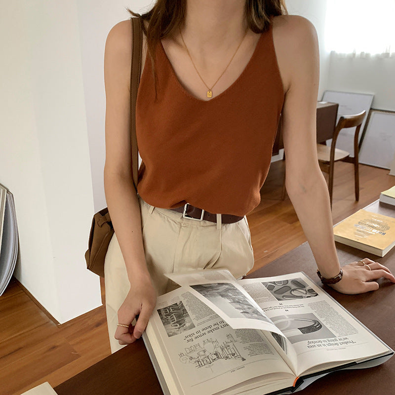 Small Vests, Layered Bottoming Vests, Women's Outer Wear