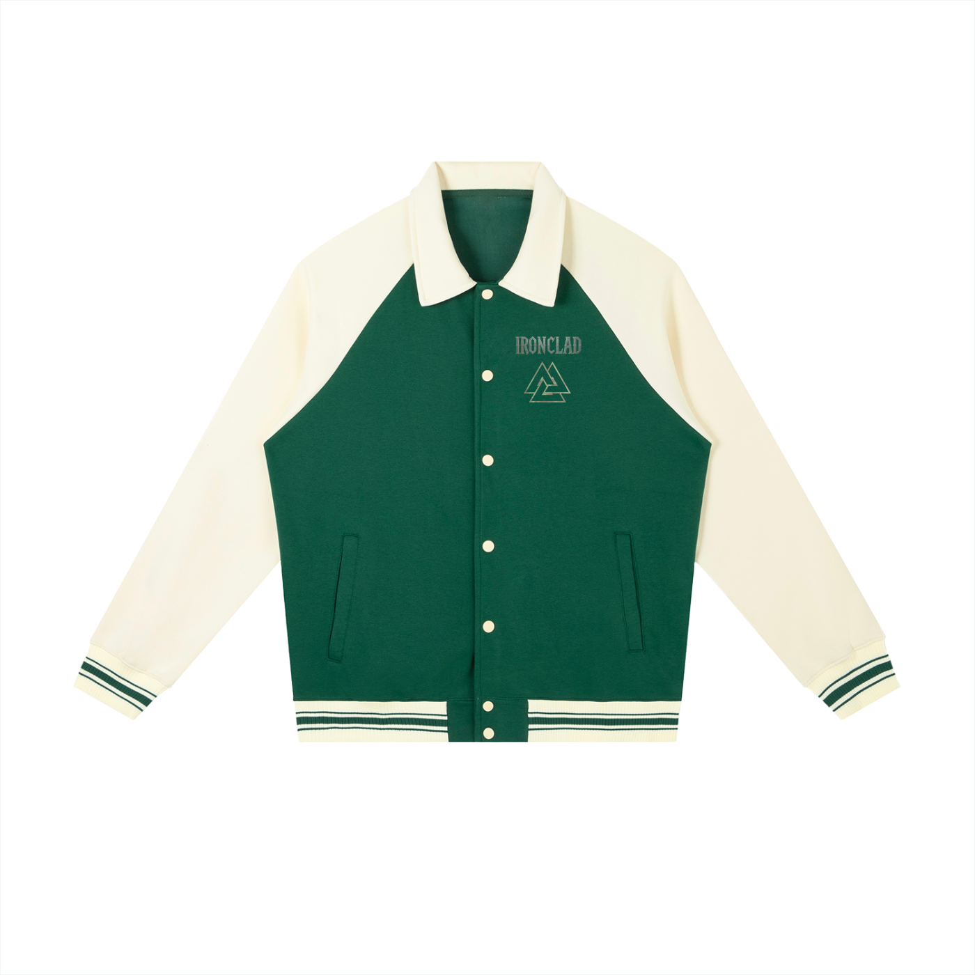 Contrast Raglan Sleeve Baseball Jackets