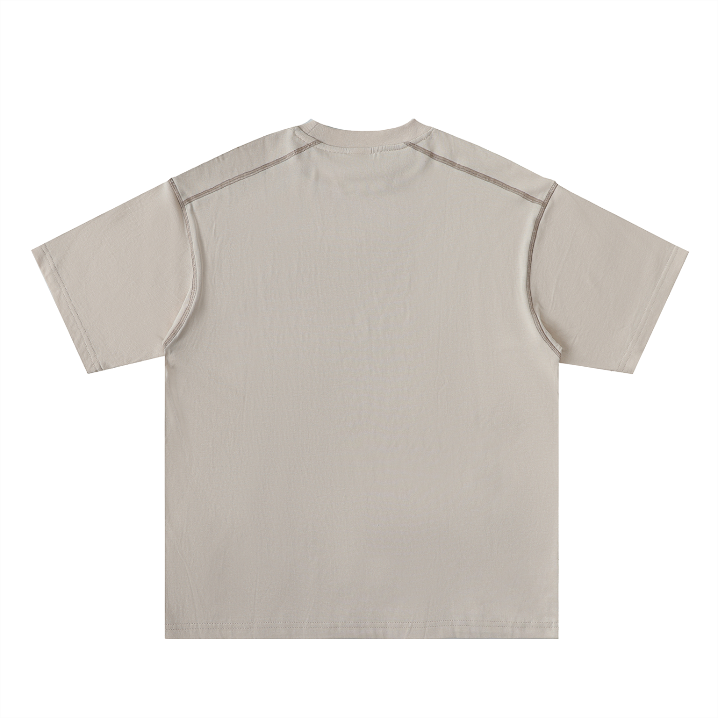 Oversized Contrast-Stitched Cotton Tee