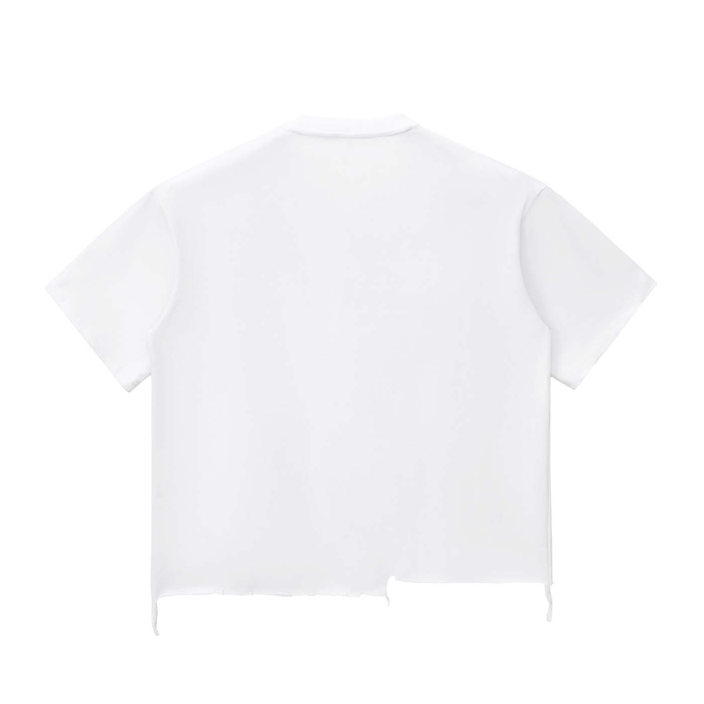 Snow Wash Raw-Hem Boxy unisex T-shirt