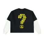 Layered Contrast Cotton longsleeve T-Shirt