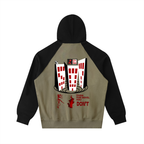 Color-Block Raglan Sleeve Hoodie