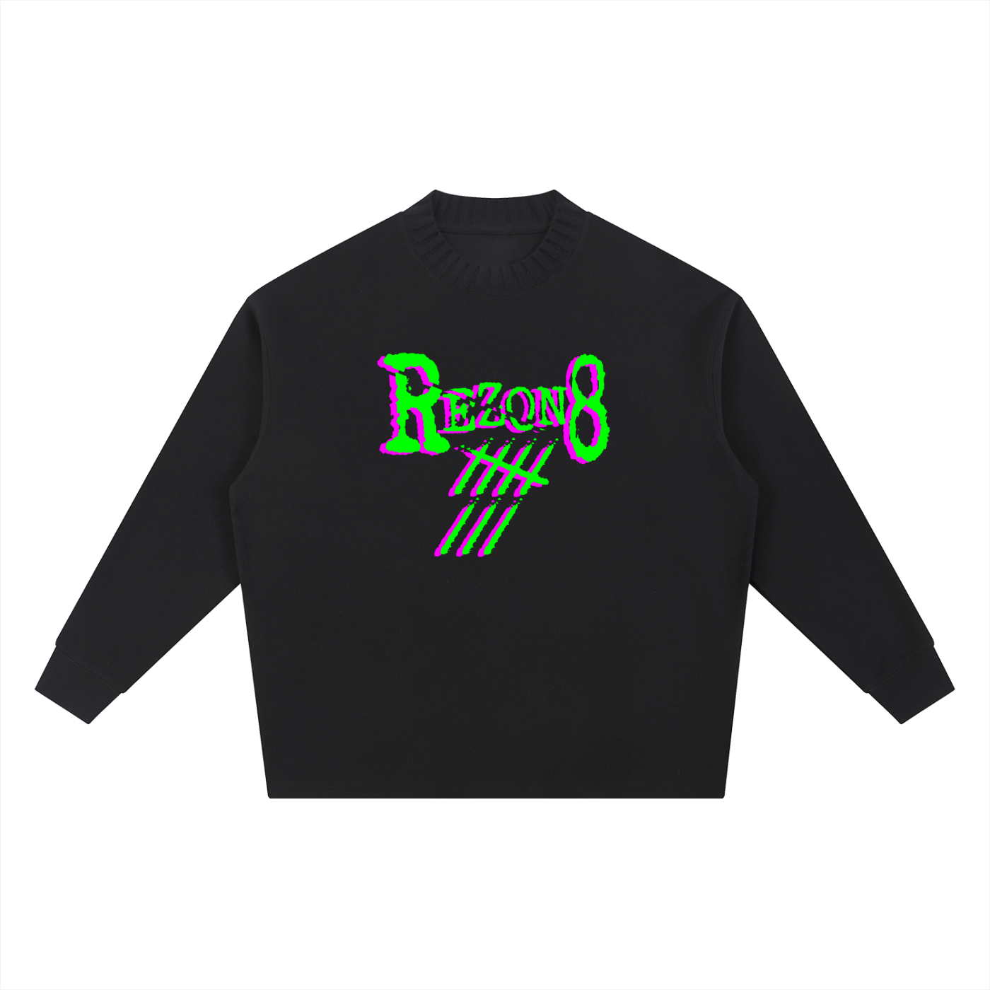 Knitted Round Neck Oversize Sweatshirt