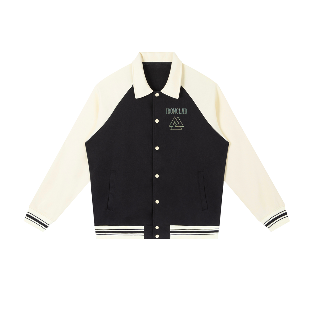 Contrast Raglan Sleeve Baseball Jackets