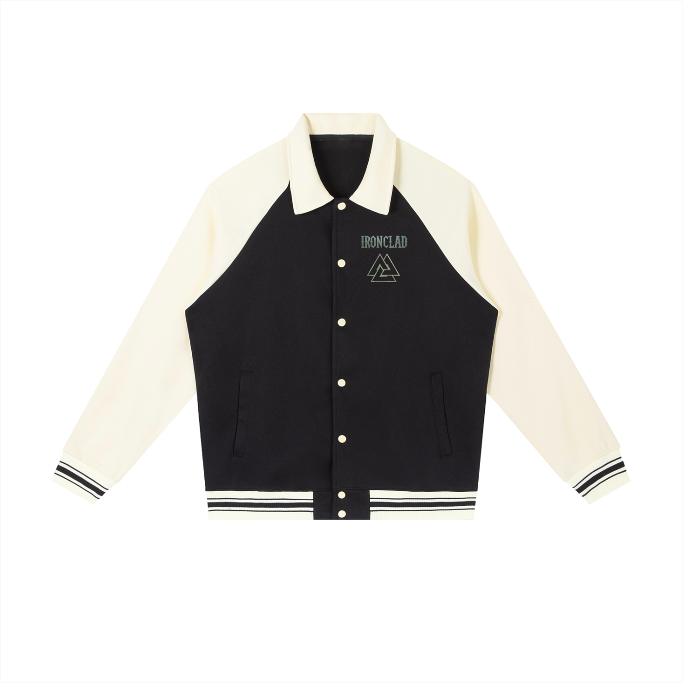 Contrast Raglan Sleeve Baseball Jackets