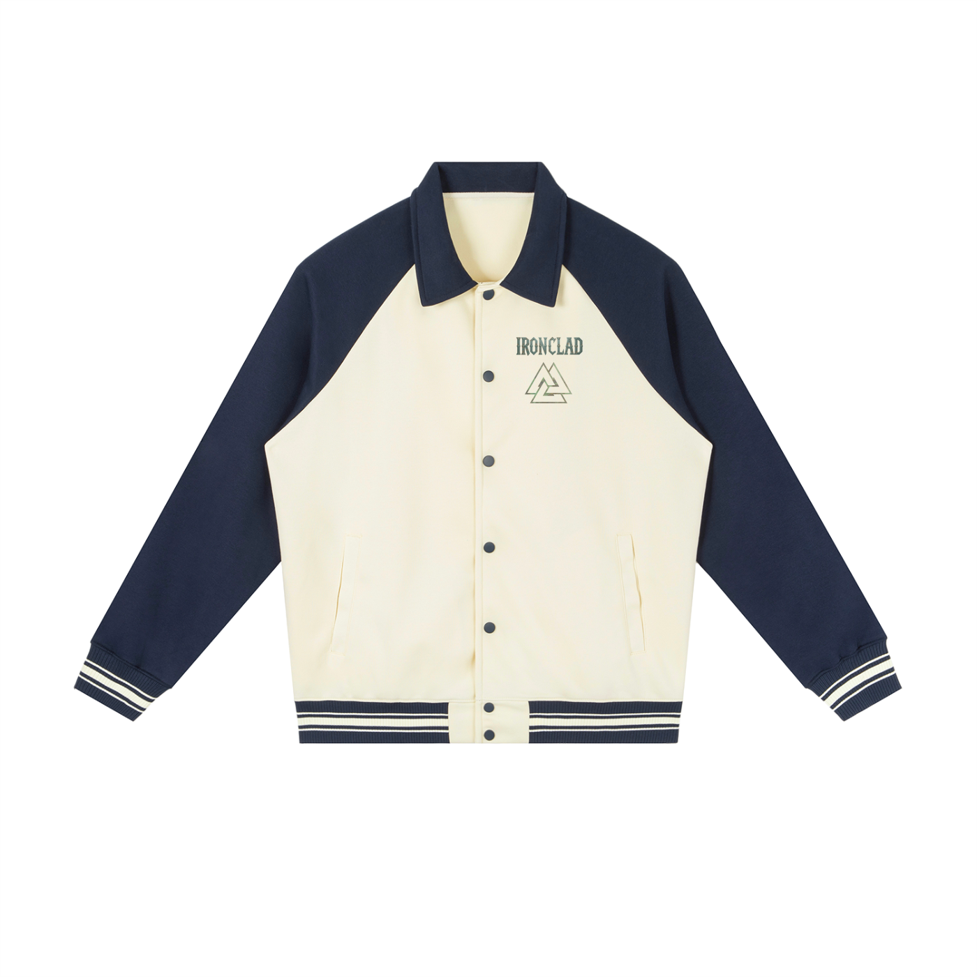Contrast Raglan Sleeve Baseball Jackets