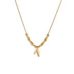 Women's Versatile Light Luxury Bamboo Knot Bamboo Leaf Necklace