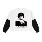 Layered Contrast Cotton longsleeve T-Shirt