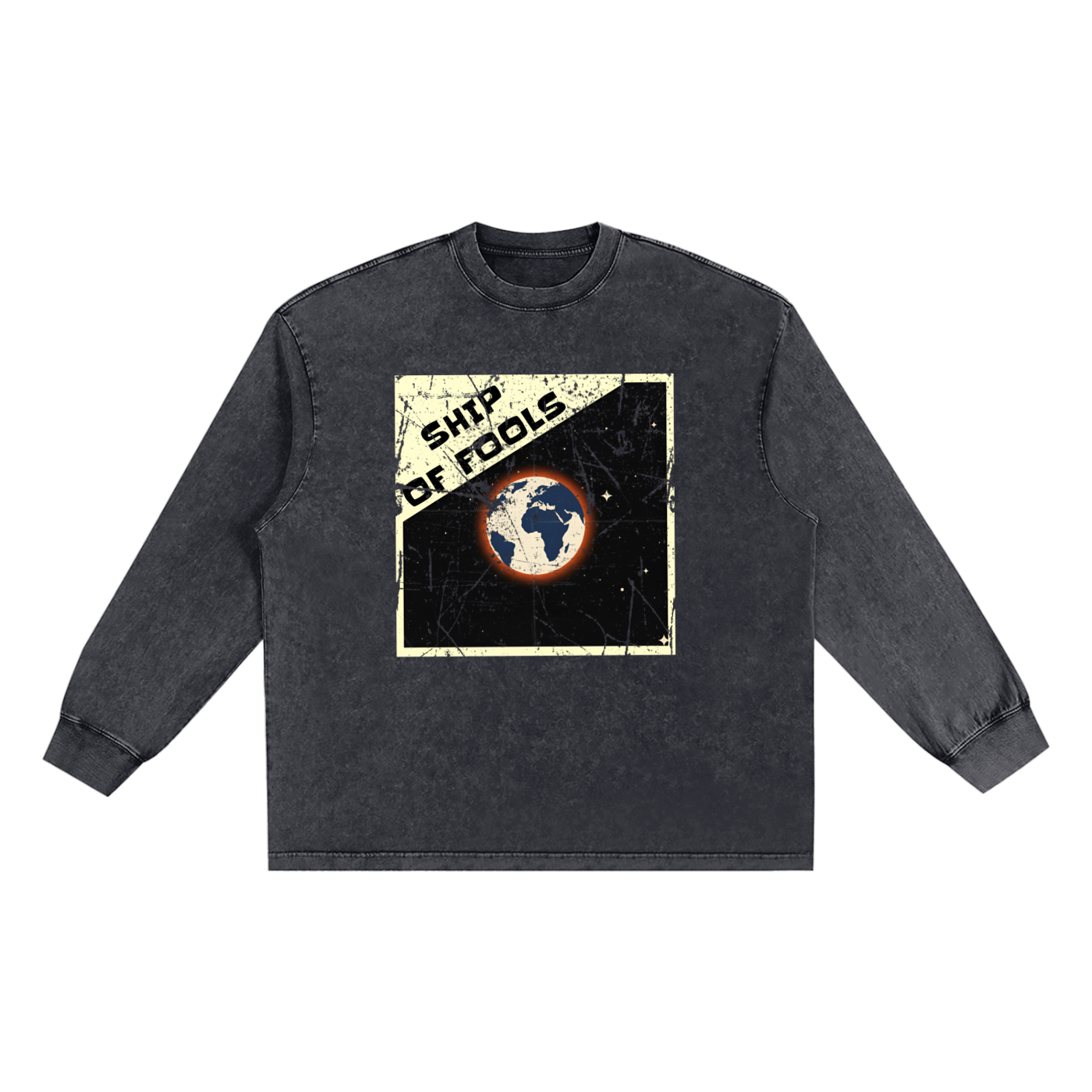 Snow Washed Frayed Edge T-Shirt