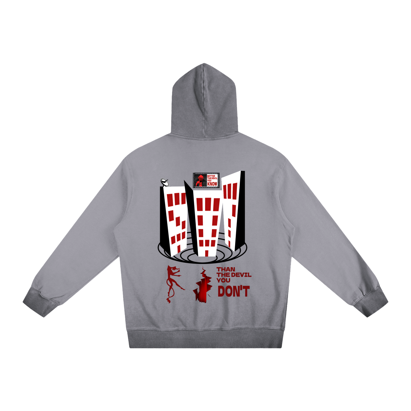 Ombre Stone Washed Colorpointed Hoodie