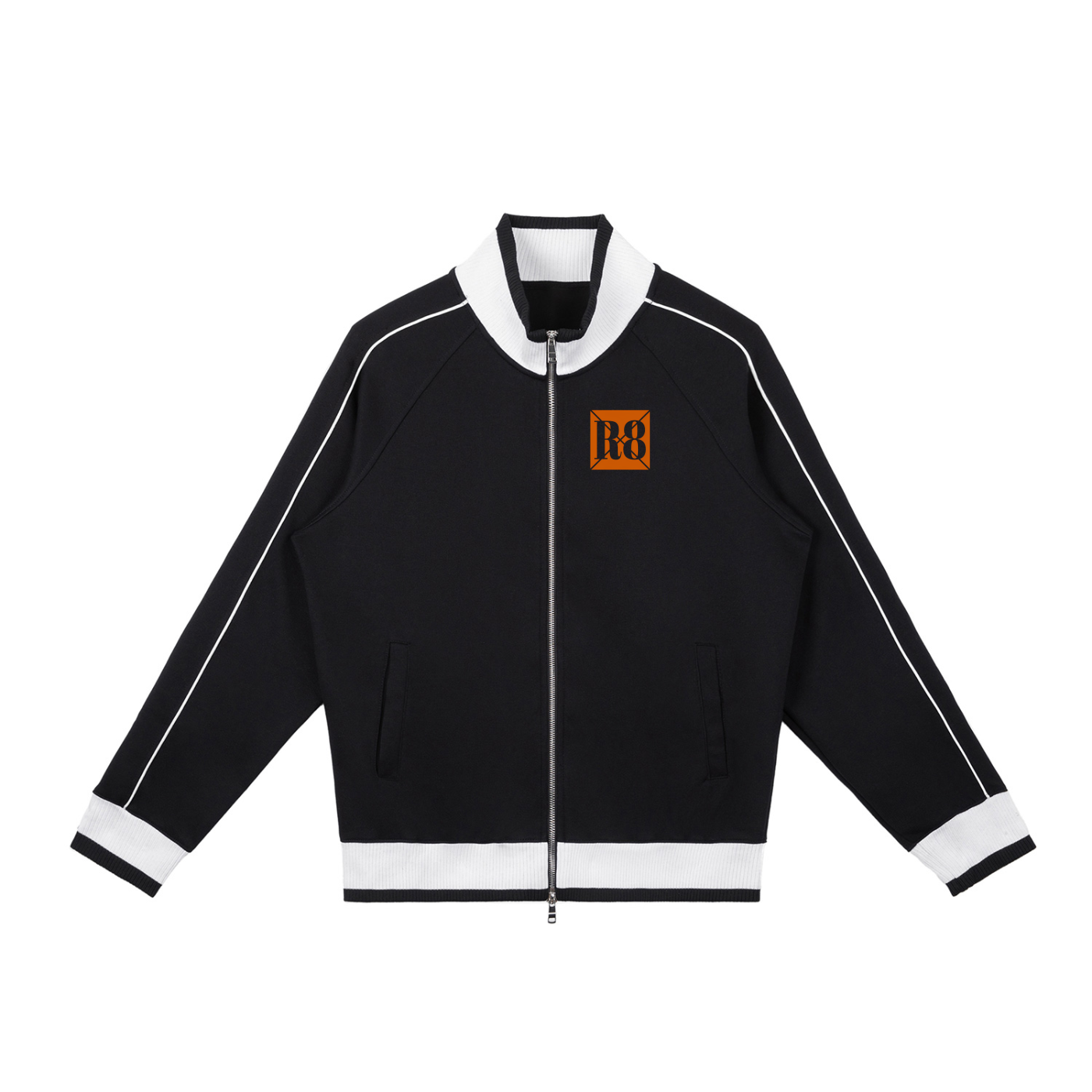 Color Block Raglan Sleeve Zip Track Jacket