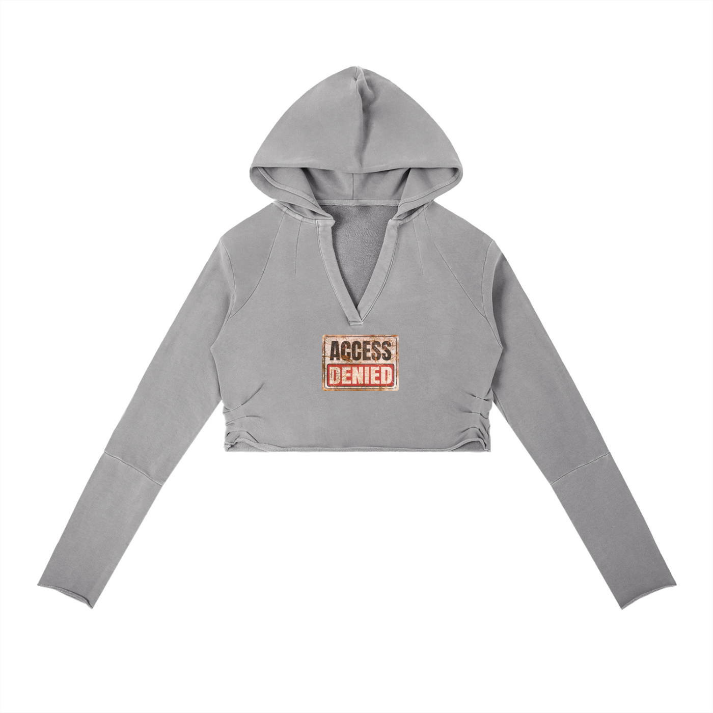 Vintage Washed Raw Edge Hoodie