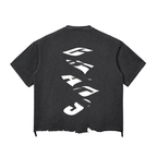 Snow Wash Raw-Hem Boxy unisex T-shirt