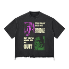 Snow Wash Raw-Hem Boxy T-shirt