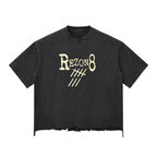 Snow Wash Raw-Hem Boxy T-shirt