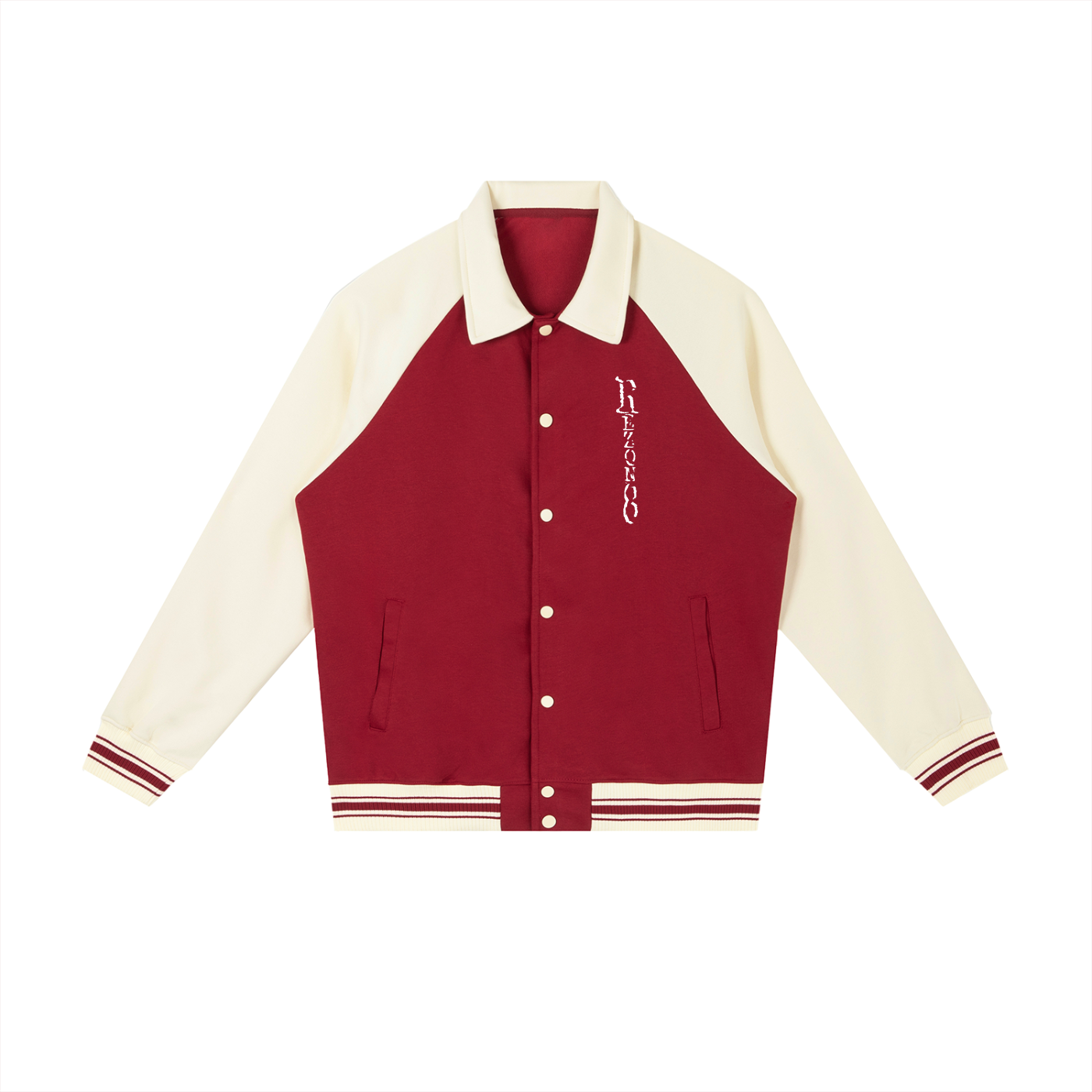 Contrast Raglan Sleeve Baseball Jacket