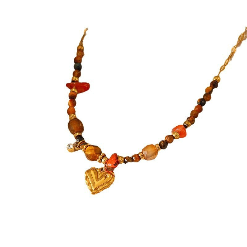 Fashionable All-match Stainless Steel Gold-plated Necklace