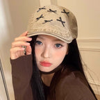 Bow Advance Hats Casual Face Peaked Cap Beret