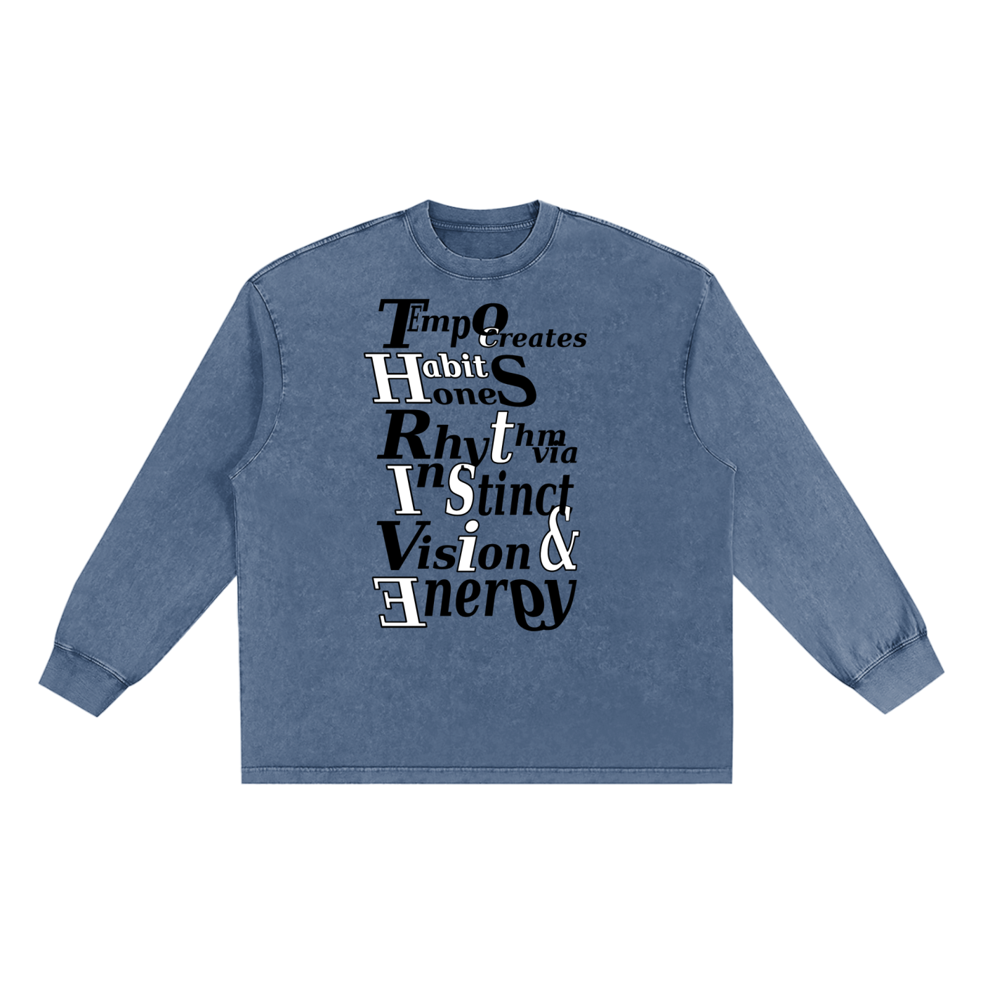 Snow Washed Frayed Edge longsleeve T-Shirt