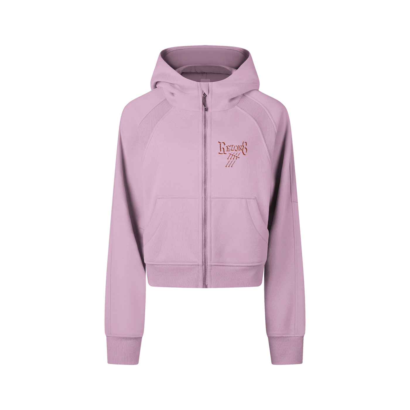Cropped Zip-Through Hoodie