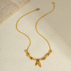 Women's Versatile Light Luxury Bamboo Knot Bamboo Leaf Necklace