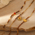 Fashionable All-match Stainless Steel Gold-plated Necklace