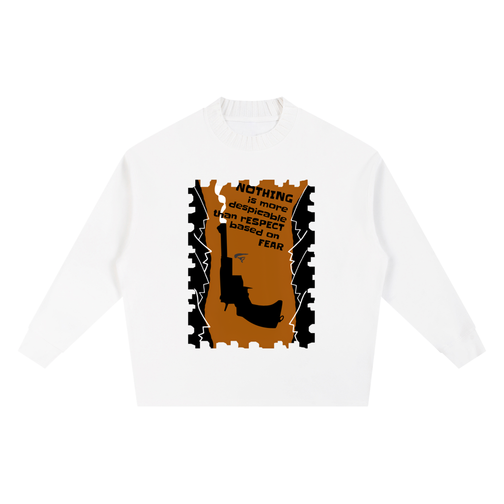 Knitted Round Neck Oversize Sweatshirt