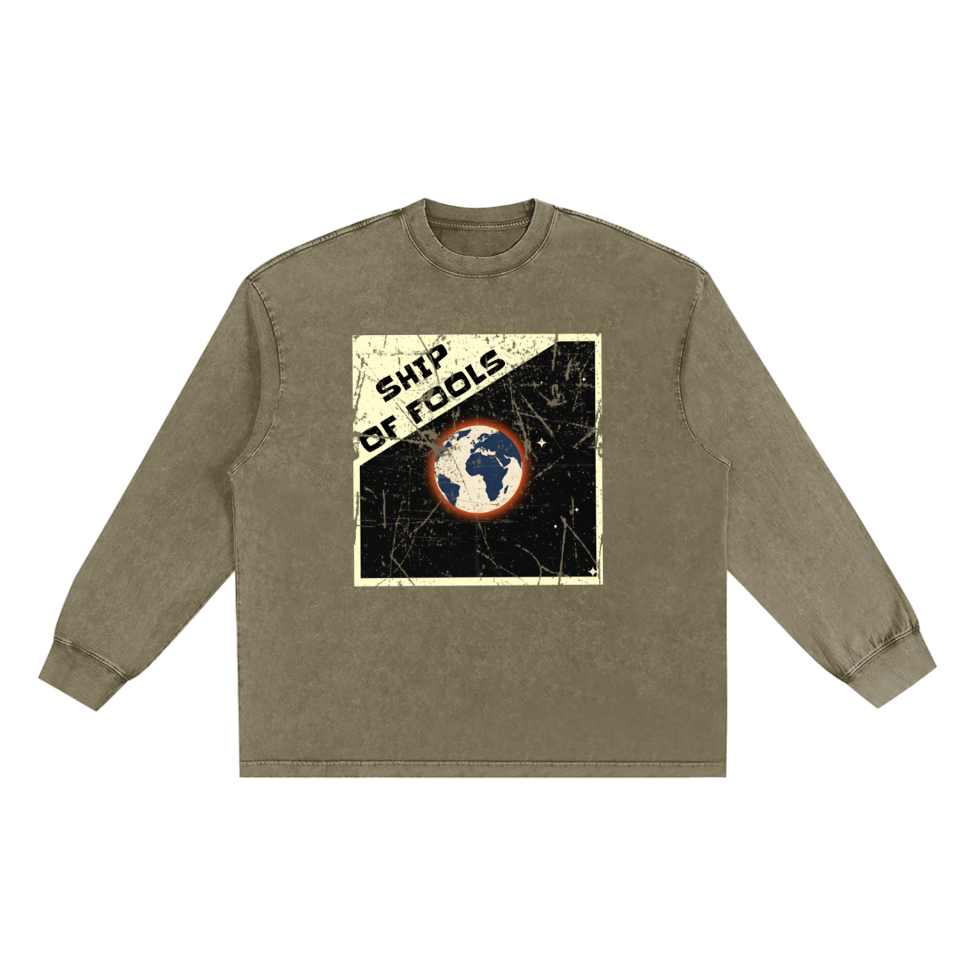 Snow Washed Frayed Edge T-Shirt