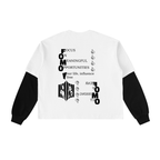 Layered Contrast Sleeve Cotton longsleeve T-Shirt