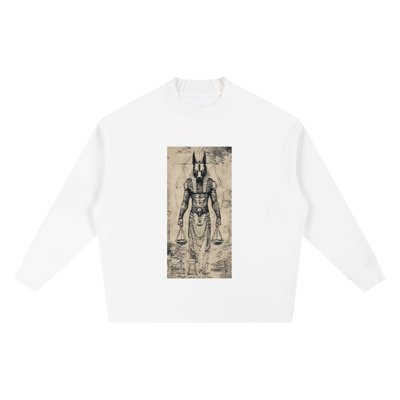 Knitted Round Neck Oversize Sweatshirt