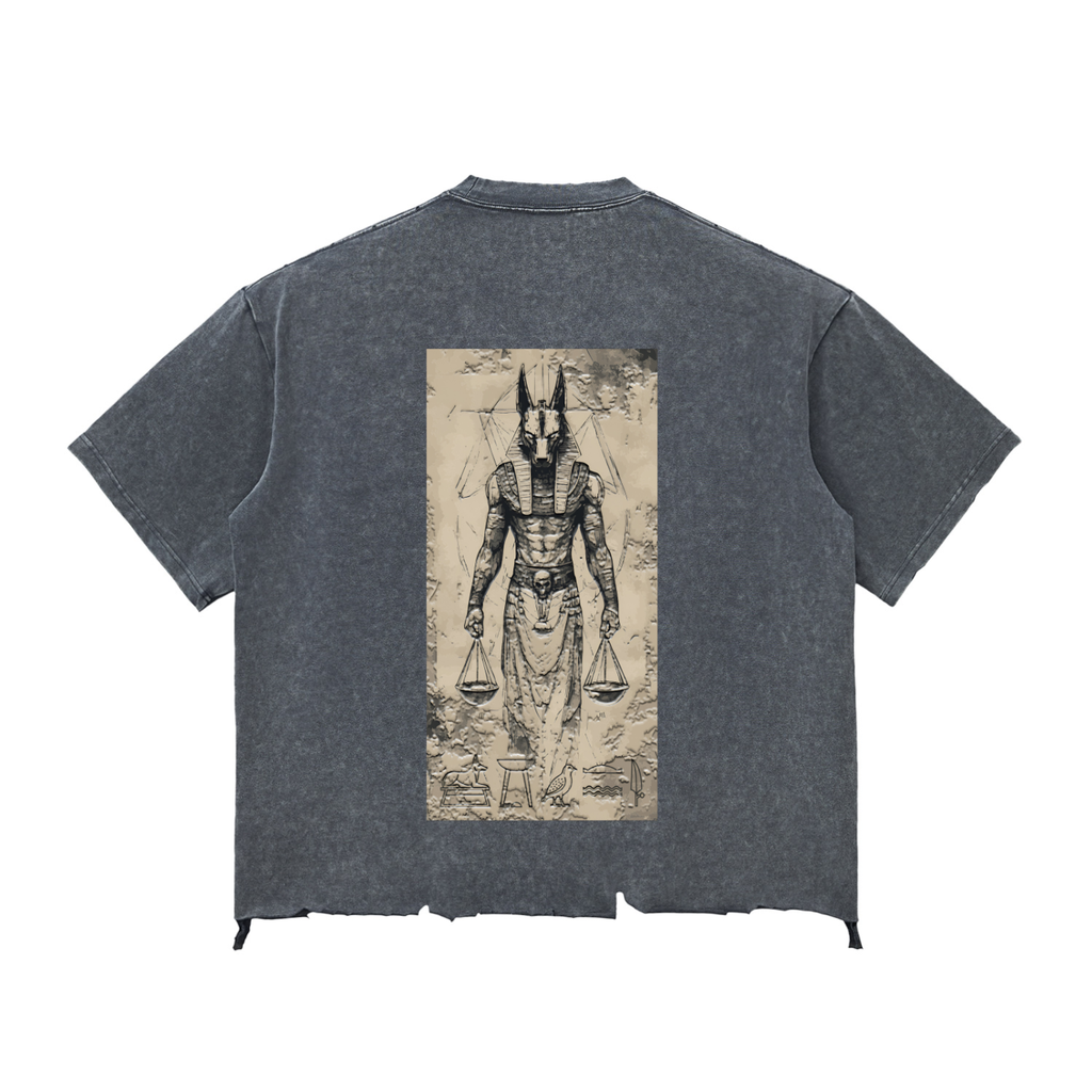 Snow Wash Raw-Hem Boxy T-shirt