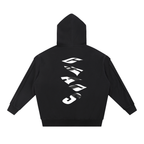 Contrast Tape Raw Edge Double Layered Zip Hoodie