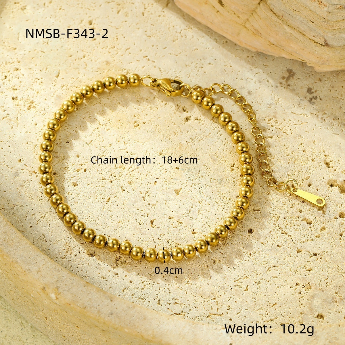 Titanium Steel Bracelet 18K Gold Plating Stainless Steel Inlaid Zircon