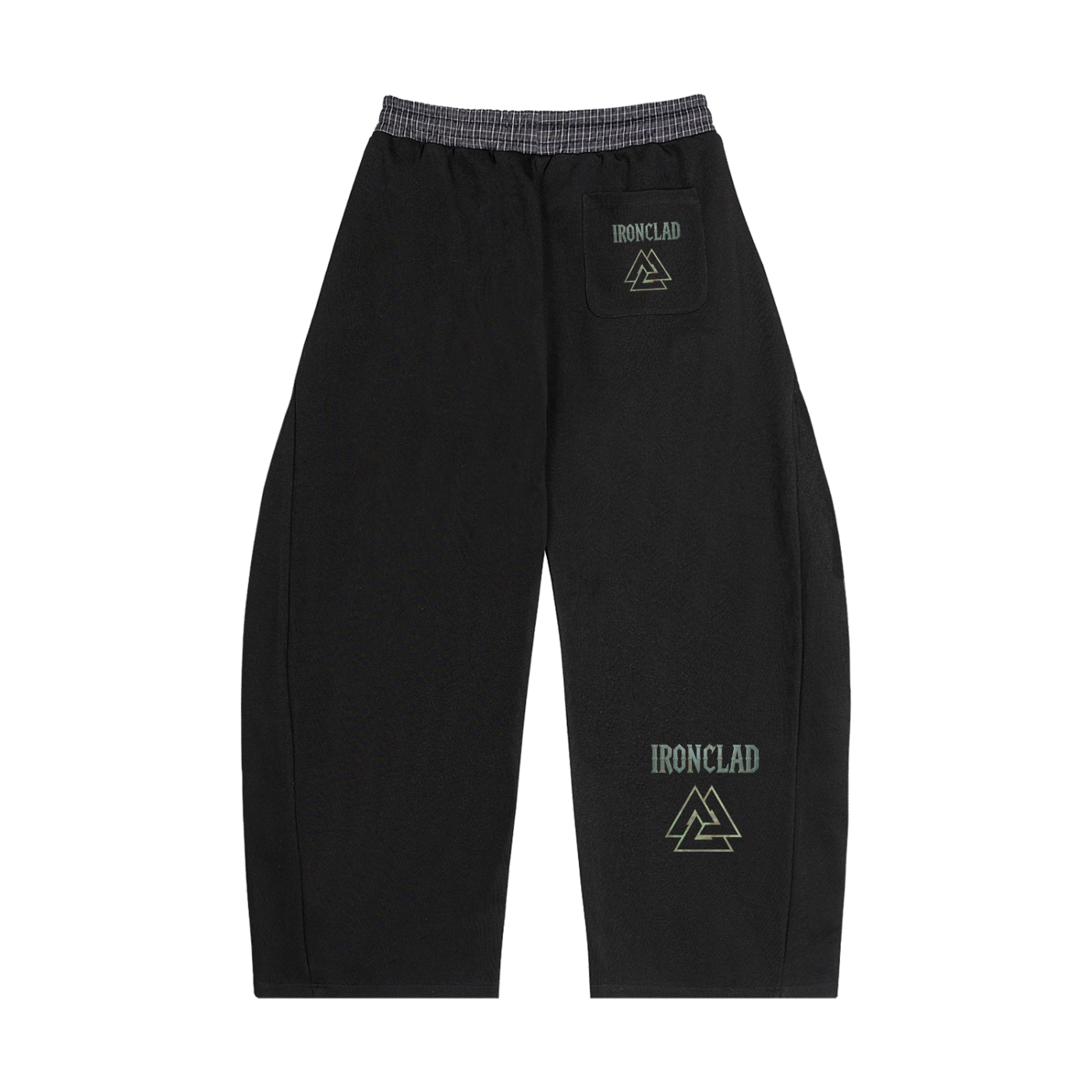 Plaid Waistband Barrel Sweatpants