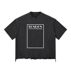 Snow Wash Raw-Hem Boxy unisex T-shirt