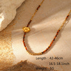 Fashionable All-match Stainless Steel Gold-plated Necklace