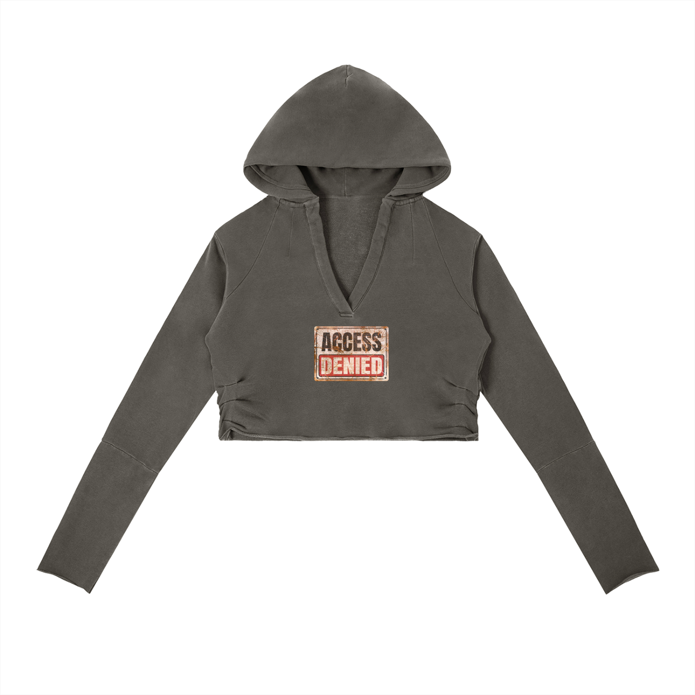 Vintage Washed Raw Edge Hoodie