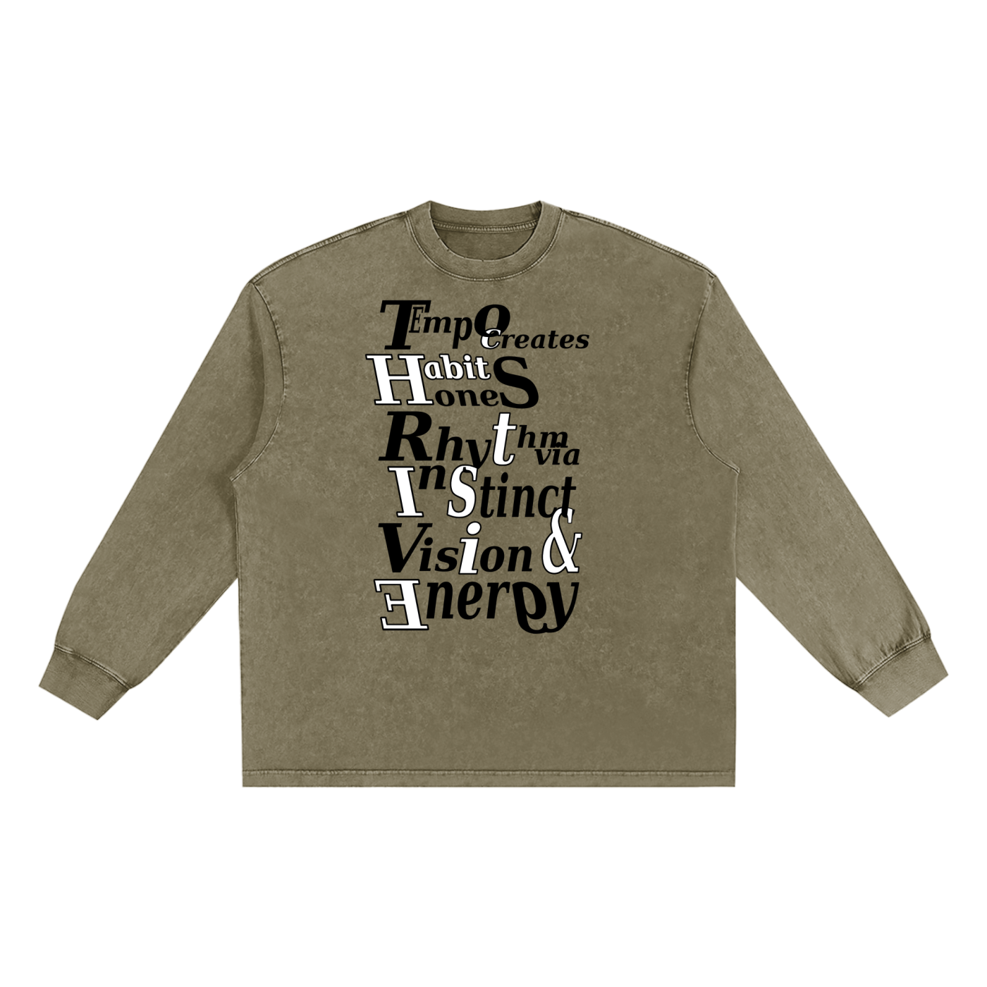 Snow Washed Frayed Edge longsleeve T-Shirt